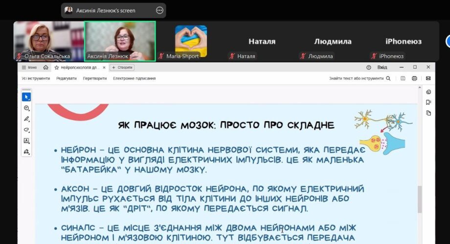 Заняття ШКОЛИ ПРОГРЕСИВНОГО БАТЬКІВСТВА